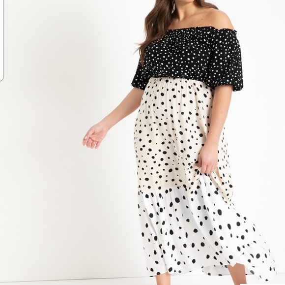 Eloquii Dresses & Skirts - Eloquii Mixed Print Maxi Dress